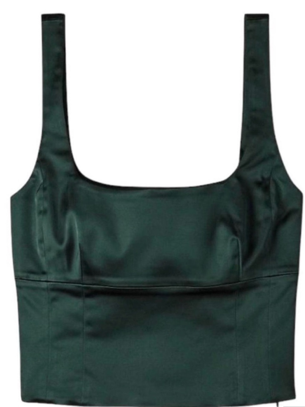 Wilfred Satin Square-Neck Camisole in Emerald